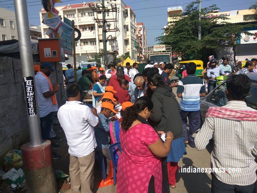 karnataka assembly election 2018, karnataka polls photos, karnataka voting images, bangalore voting pictures, ballots, voter turnout pics, indian express