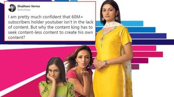 youtuber watching eka kapoor serial, kasam se, ekta kapoor serial, Kyunki saas bhi kabhi bahu thi, kahani ghar ghar ki, Ekta Kapoor’s daily soap, indian express