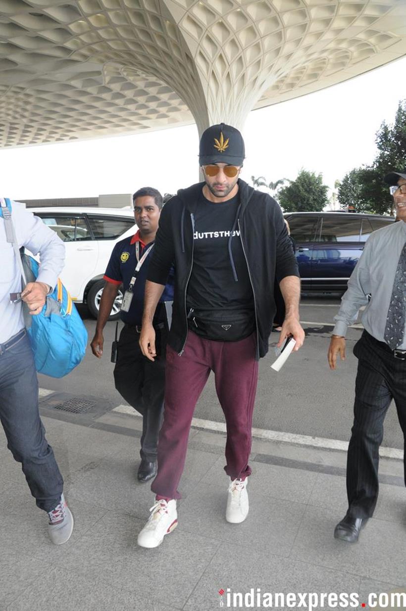 ranbir kapoor at the airport