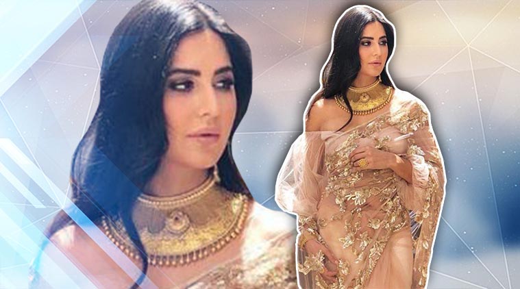 Katrina Kaif looks like an absolute dream in this nude Shehla Khan sari | Fashion News - The