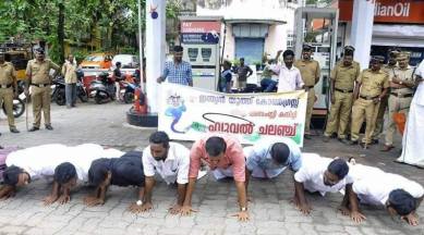 fuel price hike, petrol price hike, petrol diesel price, petrol prices increased, kerala, kerala fuel challenge, fuel price unique protest, bjp govt fuel price, viral news, indian express