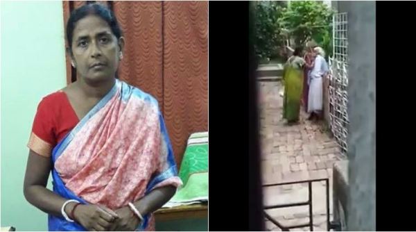 elderly woman abused, elderly woman tortured, daughter in law torture old woman, kolkata daughter in law beat mother in law, viral video, kolkata police, india news, bengal news, indian express