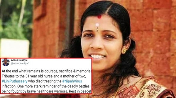 nipah virus outbreak, nipah virus, lini puthussery, lini puthussery nurse, lini puthussery nurse Nipah, Lini Puthussery tribute, Twitter reactions, Indian express, Indian express News