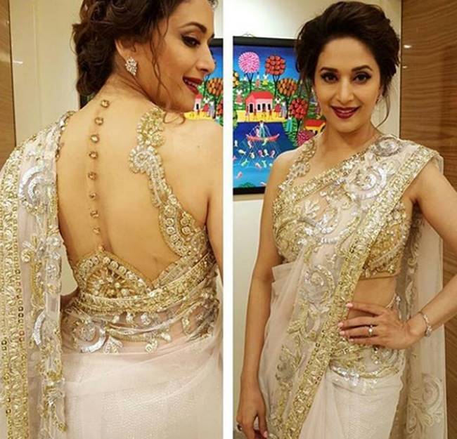 Madhuri Dixit, Madhuri Dixit birthday looks, Madhuri Dixit latest photos, Madhuri Dixit fashion, Madhuri Dixit smile, Madhuri Dixit saris, Madhuri Dixit ethnic saris, indian express, indian express news