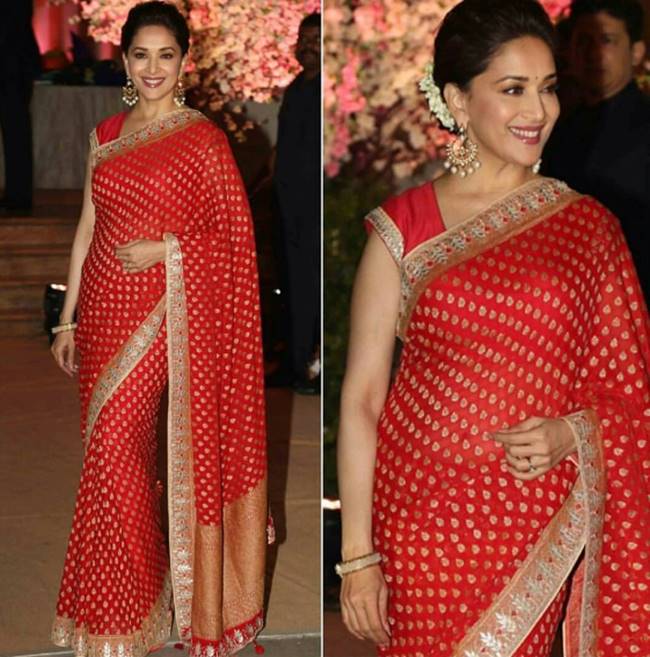 Madhuri dixit in red on sale saree