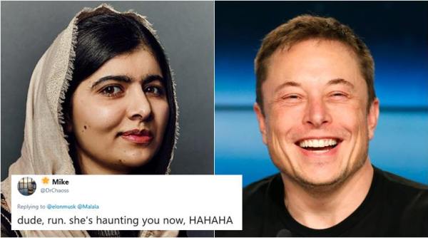 Malala Yousafzai, elon musk, tesla car in space, Malala Yousafzai elon musk twitter chat, tesla car crashes malala, funny news, odd news, bizarre news, indian express