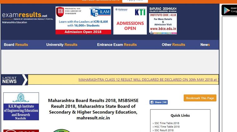 hsc result 2018, maharashtra hsc result 2018, maharesult.nic.in, hsc result 12th