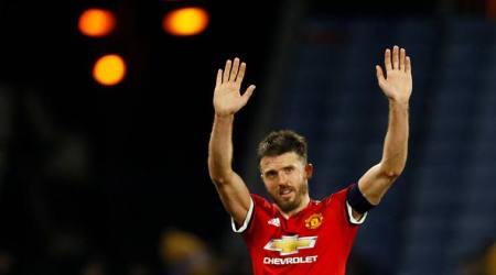 FILE PHOTO: Soccer Football - FA Cup Fifth Round - Huddersfield Town vs Manchester United - John Smith’s Stadium, Huddersfield, Britain - February 17, 2018   Manchester United's Michael Carrick gestures to fans after the match   Action Images via Reuters/Jason Cairnduff/File Photo
