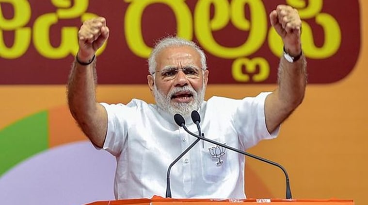 Prime Minister Narendra Modi addresses a rally in Karnataka. (File)