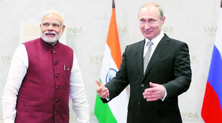 Prime Minister Narendra Modi and Russia President Vladimir Putin in Ufa, Russia. (File/Reuters)