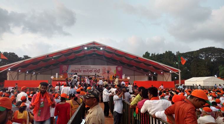 Live in Karnataka: Stage set for PM Modi's rally in Mangalore