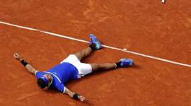 Rafa Nadal after winning the 2017 French Open