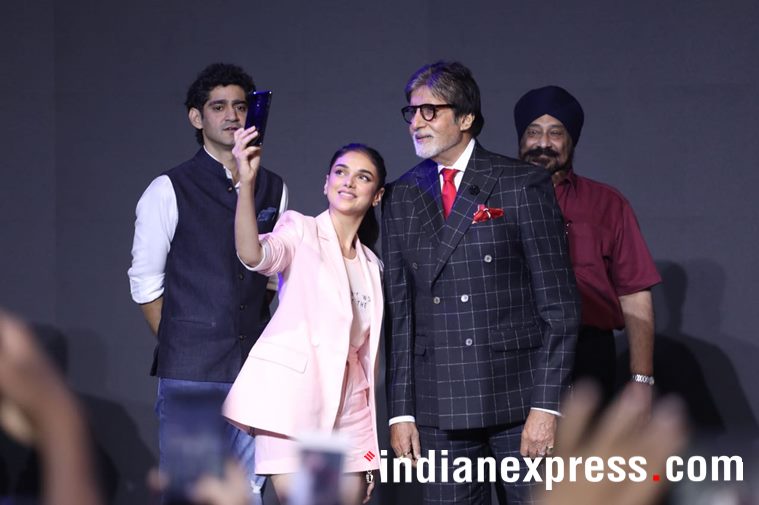 Amitabh Bachchan and Aditi Rao Hydari at OnePlus 6 launch