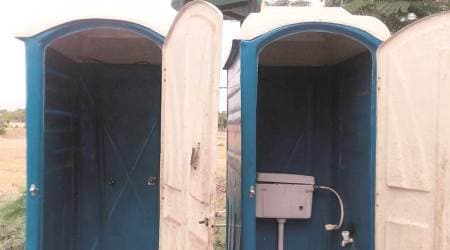 Mohali, punjab, public toilets, latrines, Swachh Survekshan survey, portable public toilets, indian express