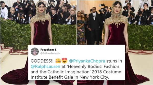 priyanka chopra, priyanka chopra met gala 2018. priyanka chopra ralph lauren, priyanka chopra ralph lauren dress, priyanka chopra photos, priyanka chopra met gala 2018, Indian express, Indian express news