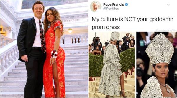 Teen girl Chinese Prom dress, Keziah, Chinese prom dress, traditional Chinese dress, Keziah Daum Utah high school, My culture is NOT your goddamn prom dress parody meme, Utah high school prom 2018, prom 2018 viral pictures, indian express, indian express trending news