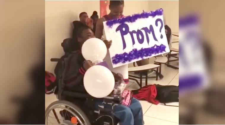 prom proposal, Washington D.C Cheerleader's promposal, Anacostia High, Anacostia High prom night, viral proposals, cute proposals, viral proposal video, indian express