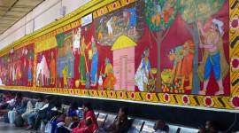 art on indian railways station walls