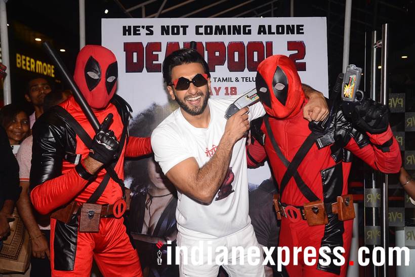 ranveer singh deedpool 2 screening photos