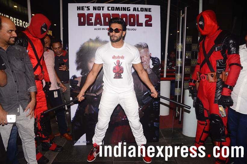 ranveer singh deedpool 2 screening photos