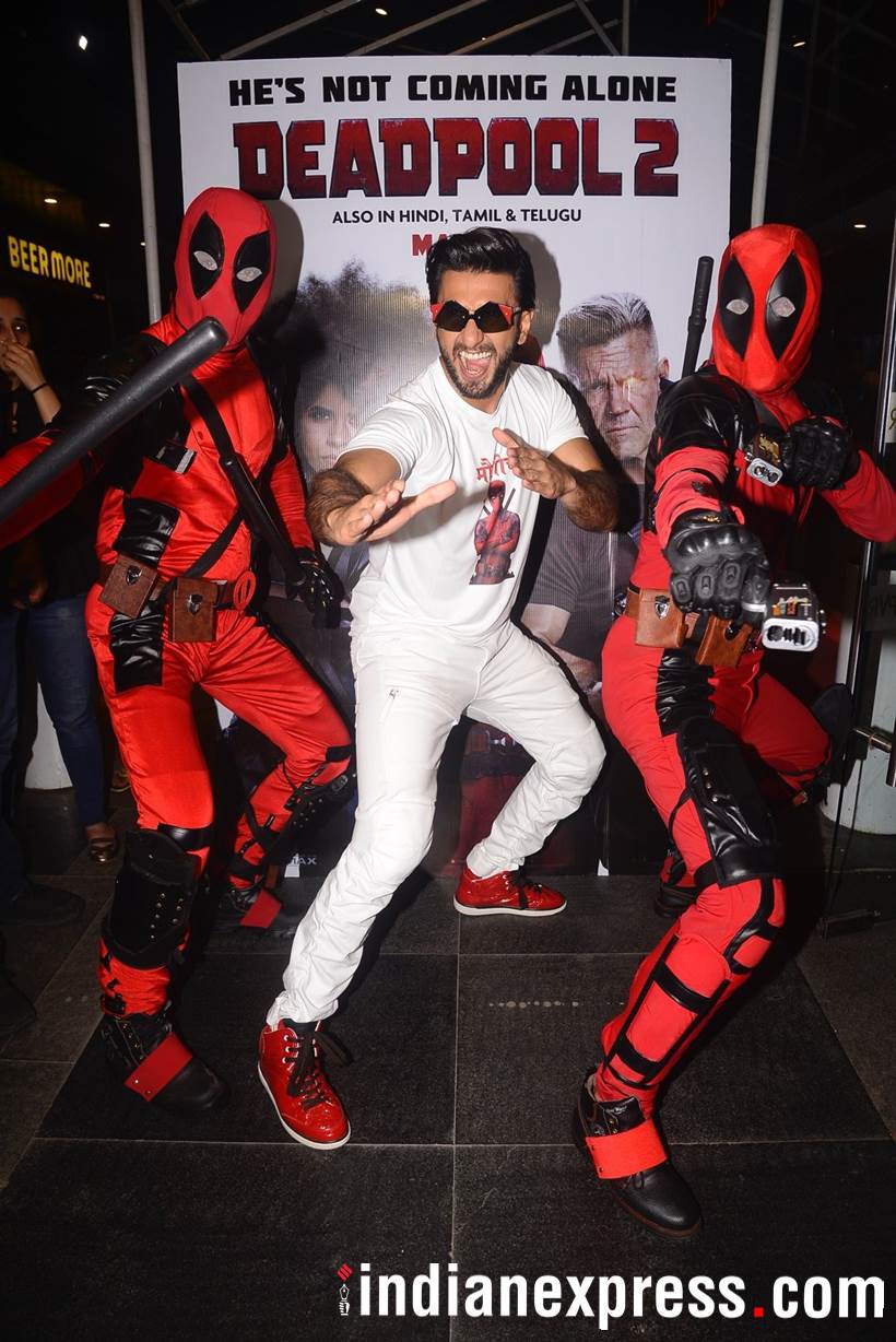 ranveer singh deedpool 2 screening photos