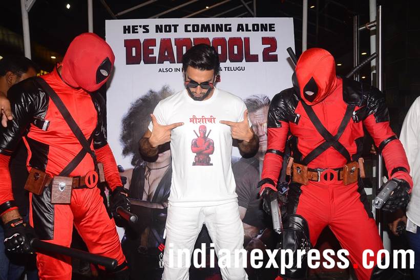 ranveer singh deedpool 2 screening photos
