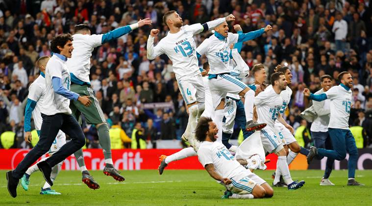 Real Madrid celebrate Champions League semifinal victory ...