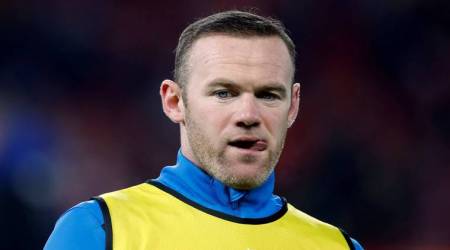 Everton's Wayne Rooney during the warm up before the match against Liverpool