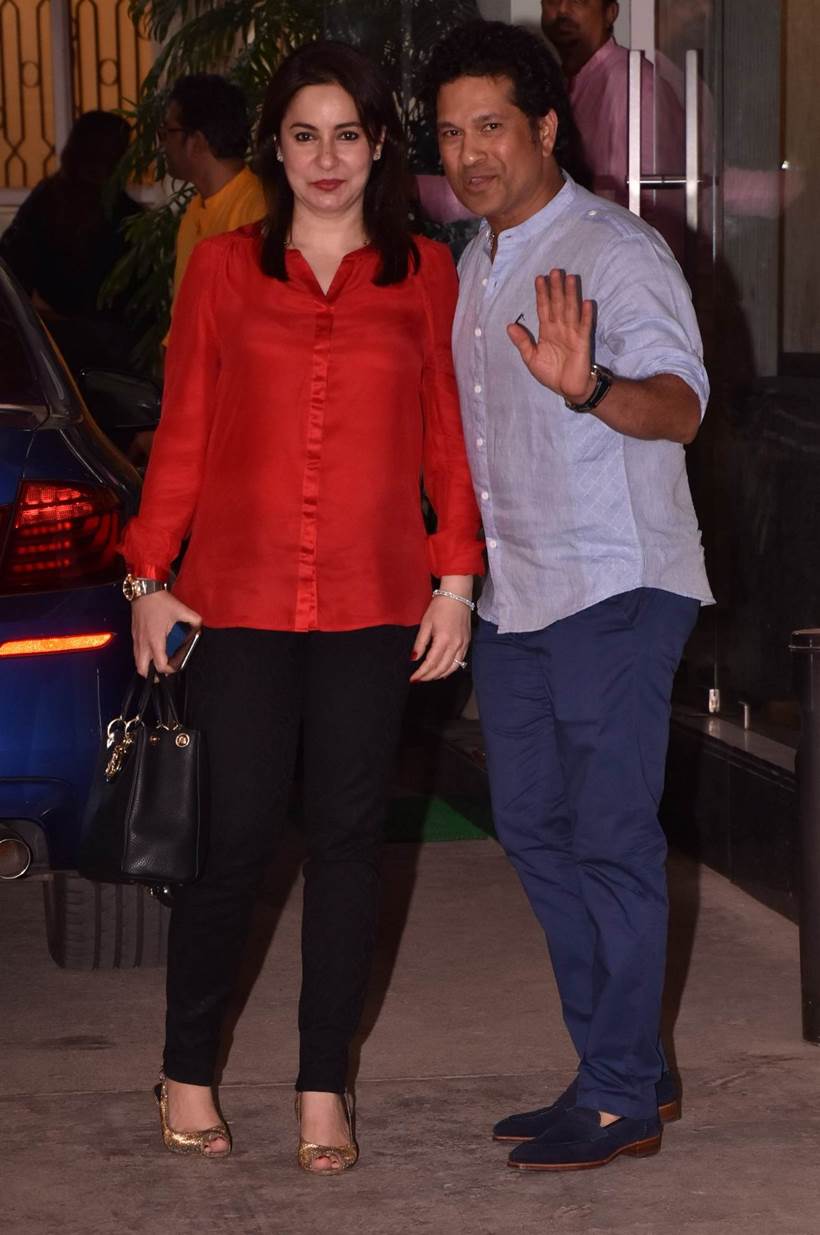 Sachin Tendulkar and wife Anjali Tendulkar