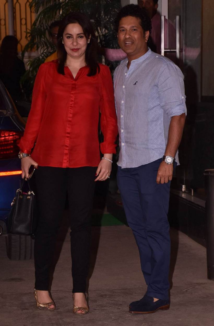 Sachin Tendulkar and wife Anjali Tendulkar