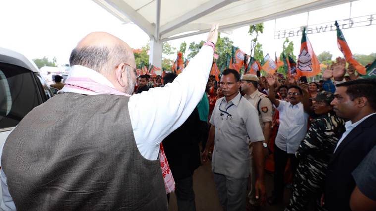 Amit Shah, Amit Shah Karnataka, Karnataka government, Indian national congress, Congress, JD(S), narendra Modi, Rahul Gandhi, PM Modi, Bharatiya janata Party, HD Kumaraswamy, Karnataka House, indian express news
