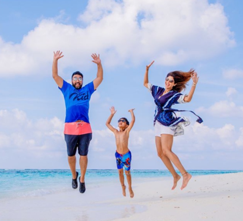 shilpa shetty family holiday