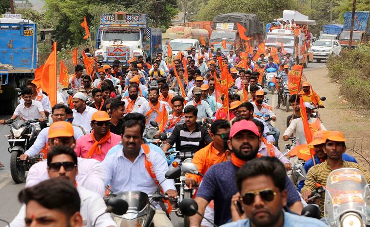 palghar bypoll, shiv sena bjp clash, palghar lok sabha bypoll, shiv sena bike rally, shrinivas wanaga, shiv sena, maharashtra bjp, maharashtra north indian population, indian express, india news