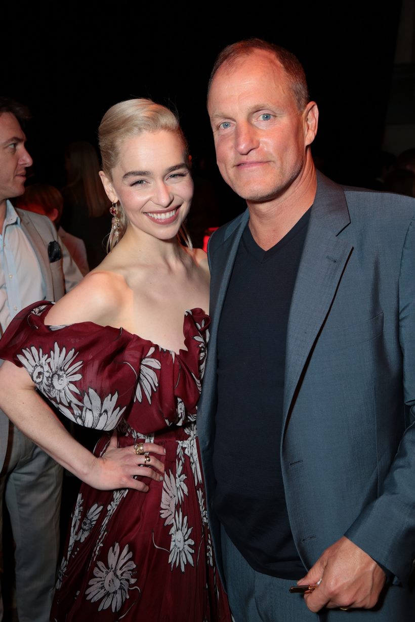 Woody Harrelson and emilia clarke in premiere of solo a star wars story