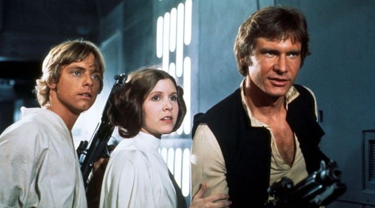 luke, leia and han solo in star wars