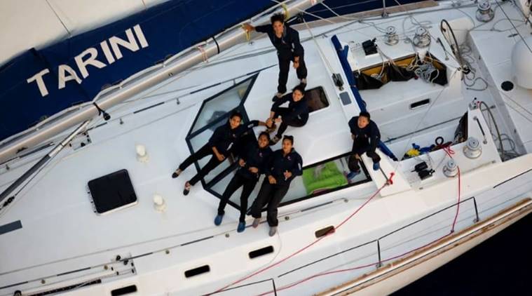 women navy officers on board tarini return