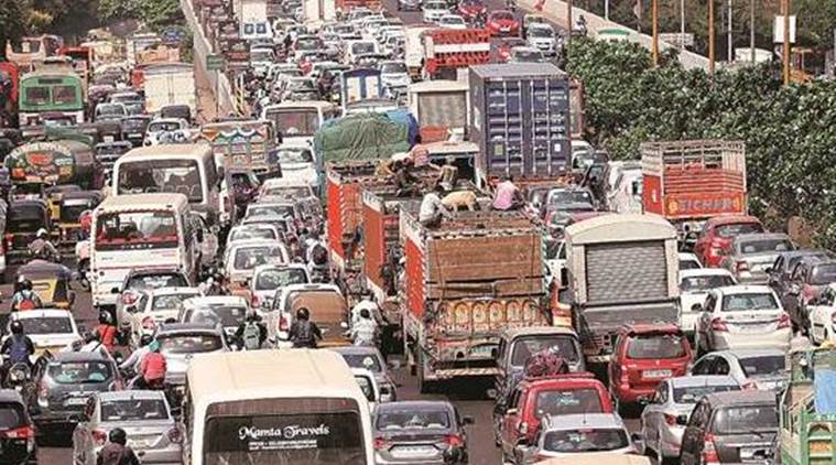 mumbra bypass shut, thane faces heavy trfafic, mumbai city traffic, indian express, maharashtra news