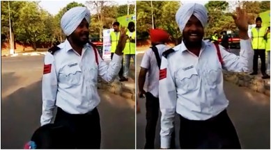 VIDEO: Chandigarh traffic policeman 'sings' out rules to spread road safety  awareness | Trending News,The Indian Express