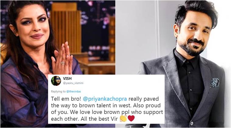 priyanka chopra, vir das on priyanka chopra, vir das tweet on priyanka chopra, quantico, vir das priyanka chopra, priyanka chopra tweets, indian express express, indian express news