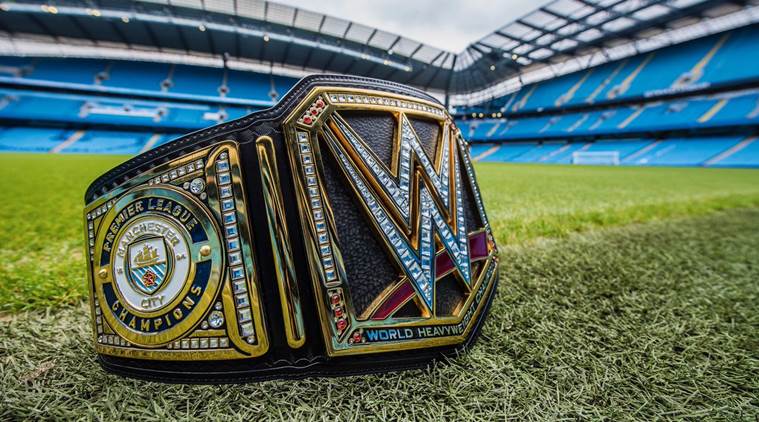 WWE presents Manchester City with custom-made Championship ...