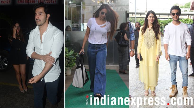 Malaika Arora, Varun Dhawan and Aayush Sharma