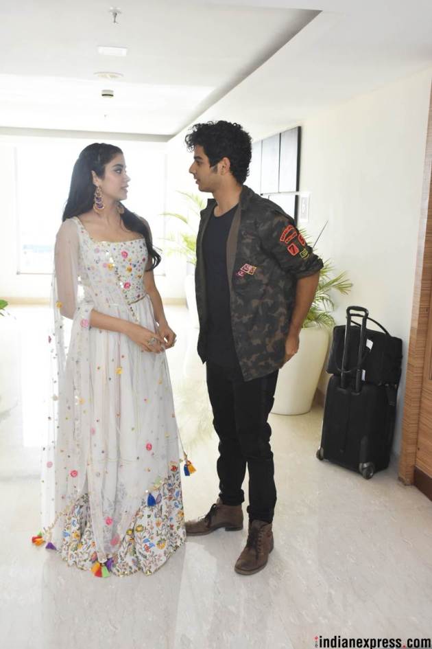 janhvi kapoo and ishaan khatter at dhadak song launch