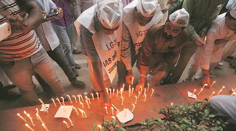 AAP protest LIVE Updates, arvind kejriwal