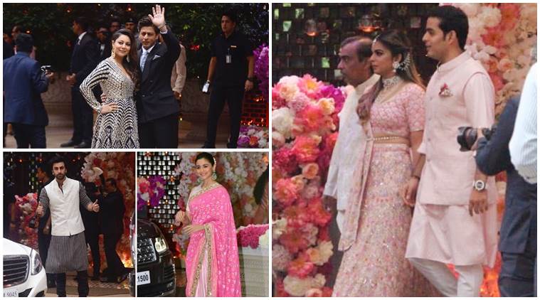 Akash Ambani pre-engegment party srk Gauri, alia Ranbir Kapoor