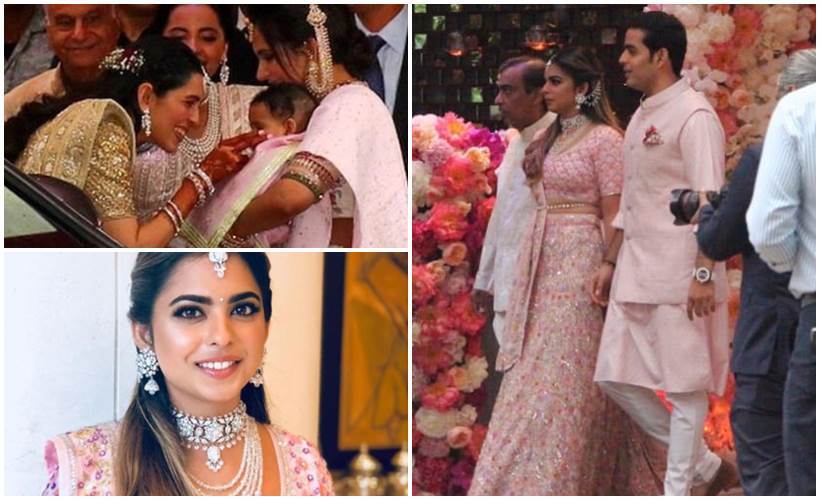 Akash Ambani, Shloka Mehta, and Isha Ambani