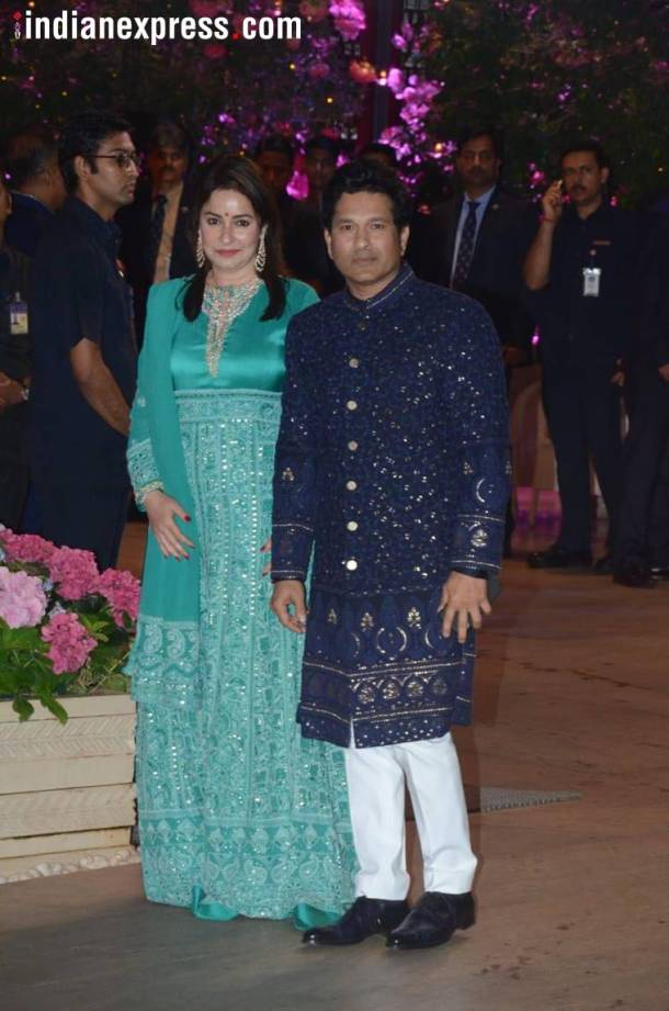 Sachin Tendulkar at Akash Ambani Shloka Mehta engagemnet
