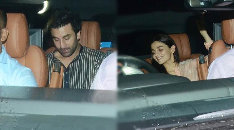 alia bhatt, ranbir kapoor at sanju screening