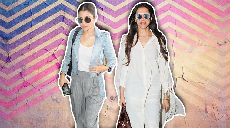 airport fashion, airport style, Deepika Padukone, Anushka Sharma, parineeti chopra, amyra dastur, celeb fashion, bollywood fashion, indian express, indian express news