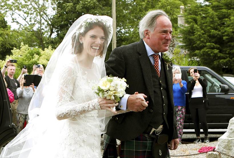 Rose leslie with father