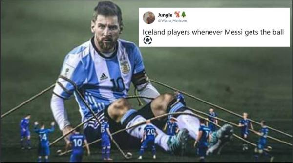 argentina, Lionel Messi, iceland,vikings, arventina vs iceland, argentina vs iceland memes, argentina vs iceland jokes, football memes, FIFA world cup 2018, viral news, football news, indian express